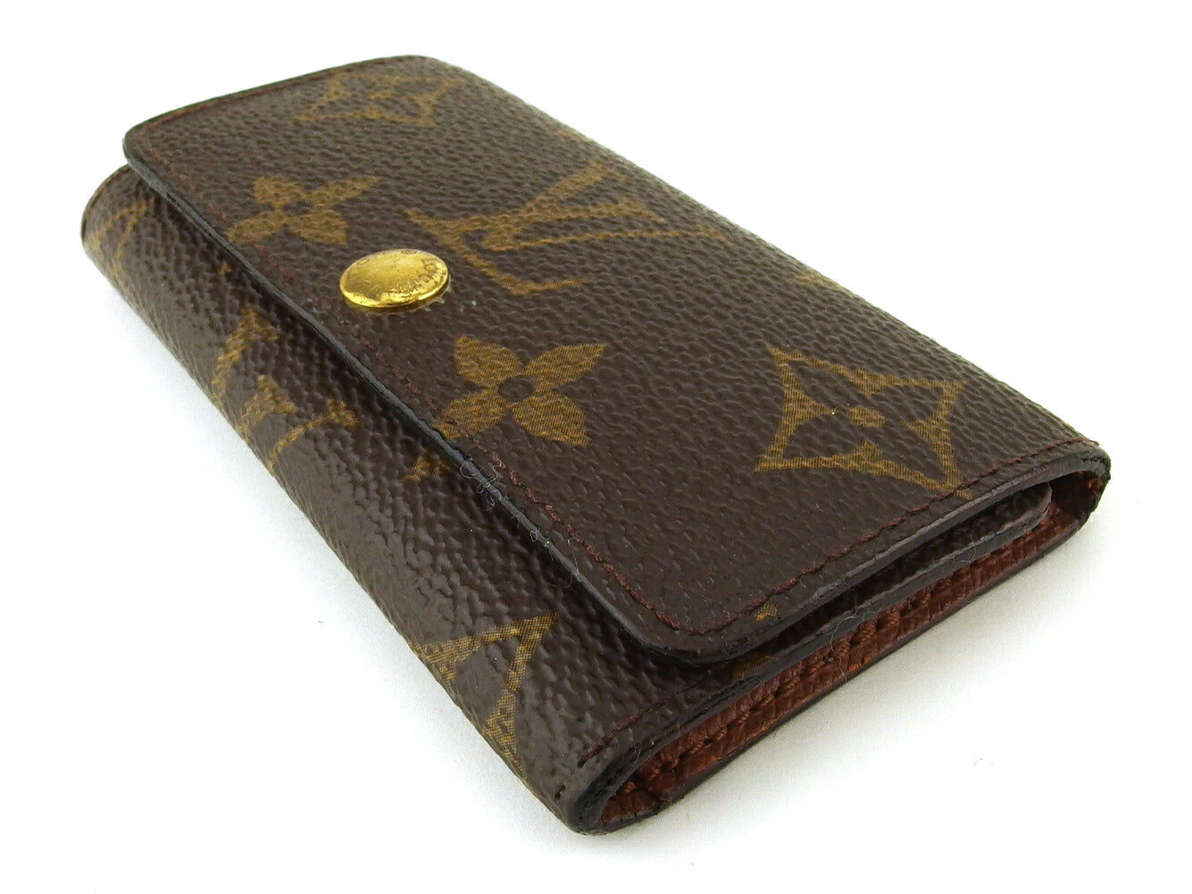LOUIS VUITTON Key case Key holder M62631 Brown beige gold Multicles4