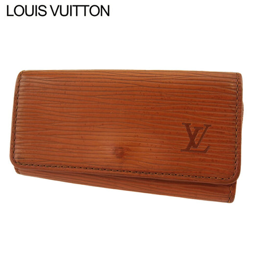 LOUIS VUITTON Key case Key holder M63828 Light brown gold Multicles4