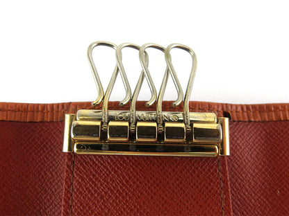 LOUIS VUITTON Key case Key holder M63828 Light brown gold Multicles4