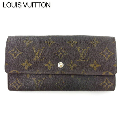 LOUIS VUITTON Long Wallet Purse M61724 Brown beige Pochette Porto MonÃ©credi