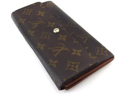LOUIS VUITTON Long Wallet Purse M61724 Brown beige Pochette Porto MonÃ©credi