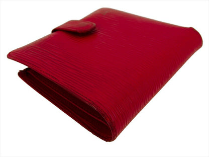 LOUIS VUITTON Bifold Wallet M63557 Red Porte Billets Compact