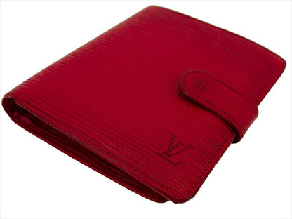 LOUIS VUITTON Bifold Wallet M63557 Red Porte Billets Compact