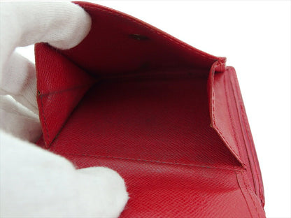LOUIS VUITTON Bifold Wallet M63557 Red Porte Billets Compact