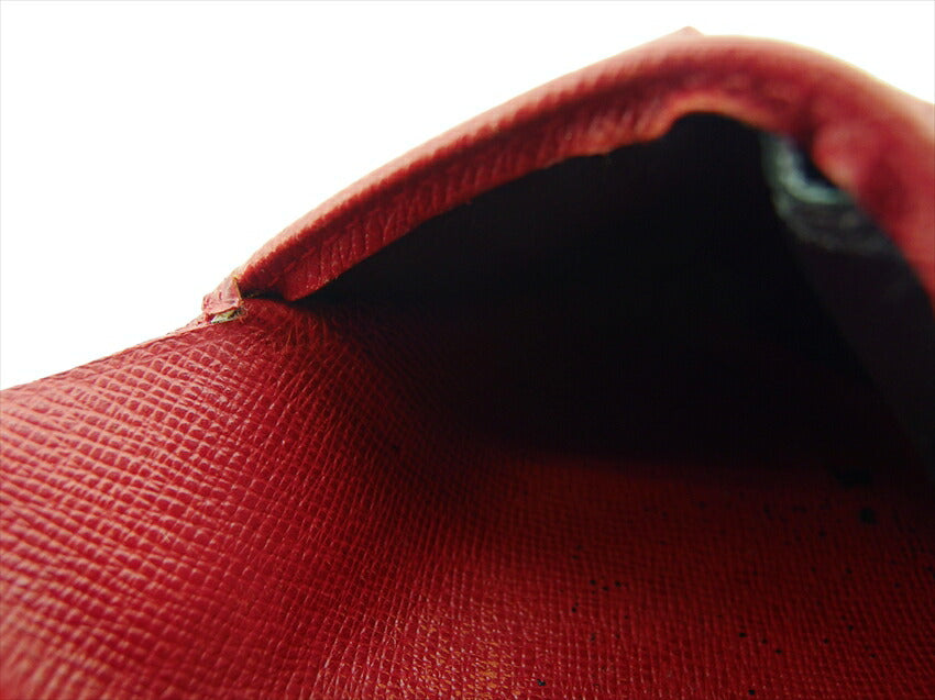LOUIS VUITTON Bifold Wallet M63557 Red Porte Billets Compact