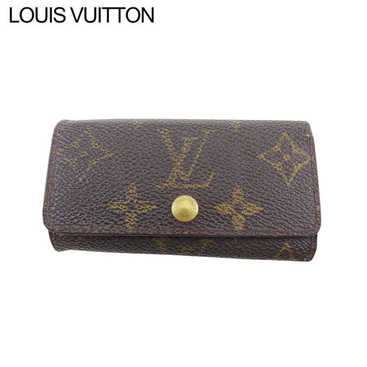LOUIS VUITTON Key case Key holder M62631 Brown beige gold Multicles4