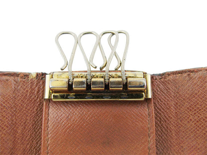 LOUIS VUITTON Key case Key holder M62631 Brown beige gold Multicles4