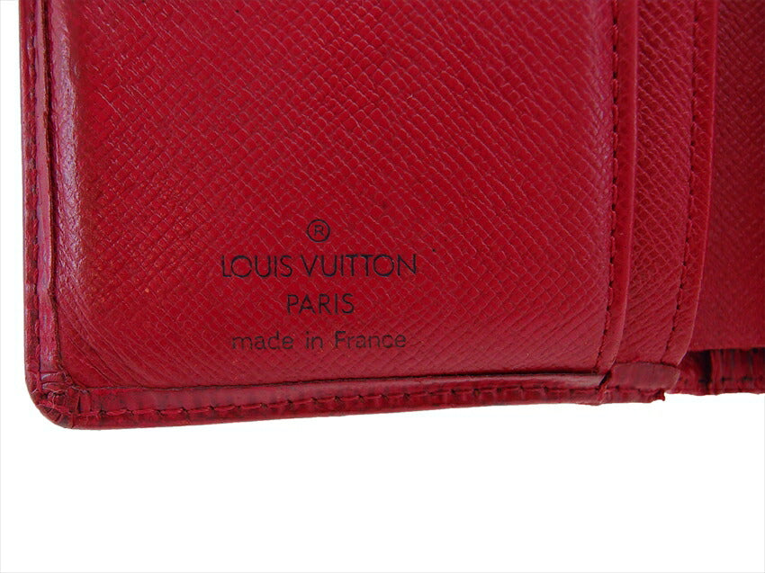 LOUIS VUITTON Bifold Wallet M63247 Red gold Portonevie Vienova