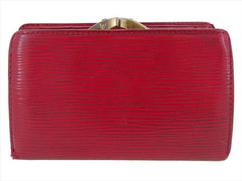LOUIS VUITTON Bifold Wallet M63247 Red gold Portonevie Vienova