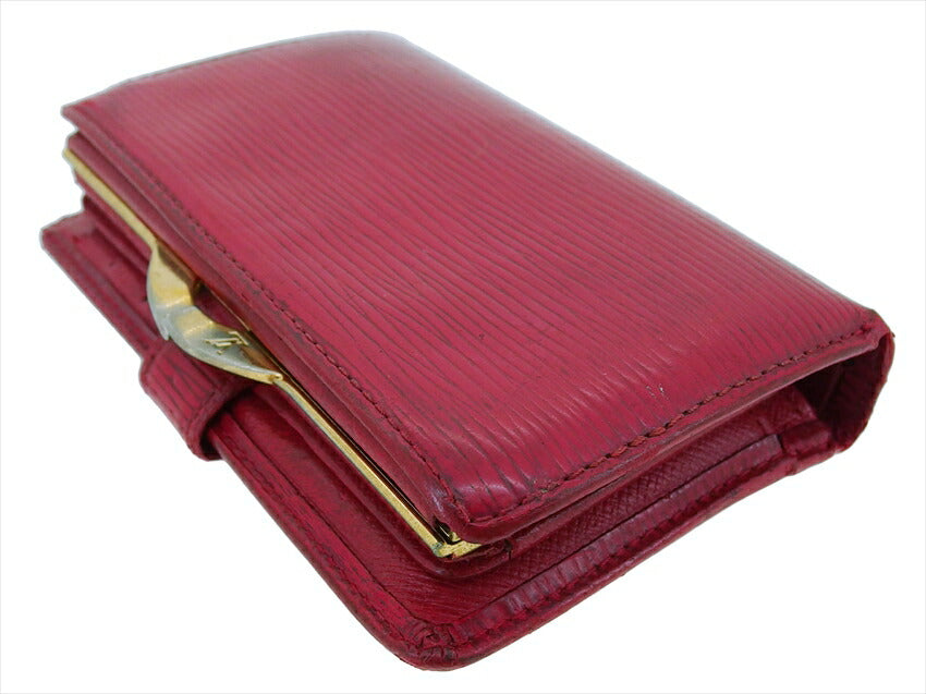 LOUIS VUITTON Bifold Wallet M63247 Red gold Portonevie Vienova