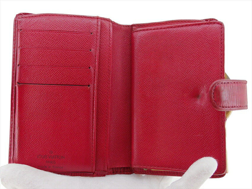LOUIS VUITTON Bifold Wallet M63247 Red gold Portonevie Vienova