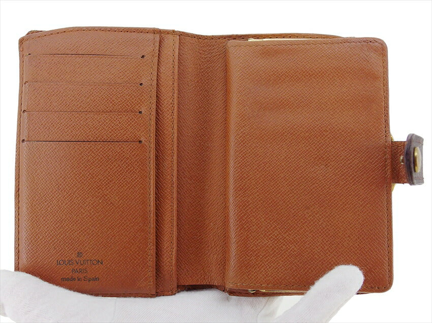 LOUIS VUITTON Bifold Wallet M61663 Brown beige gold Portonevie Vienova