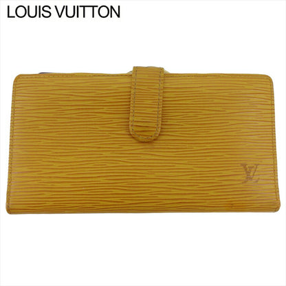 LOUIS VUITTON Long Wallet Purse M63259 Yellow Gold Purple Continental Vienova