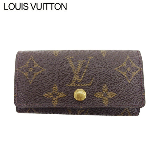 LOUIS VUITTON Key case Key holder M62631 Brown beige gold Multicles4