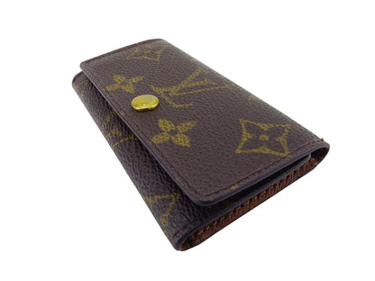 LOUIS VUITTON Key case Key holder M62631 Brown beige gold Multicles4
