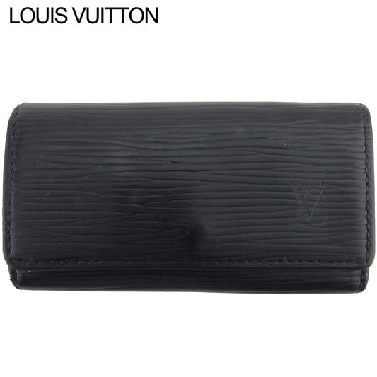 LOUIS VUITTON Key case Key holder M63822 Black gold Multicles4