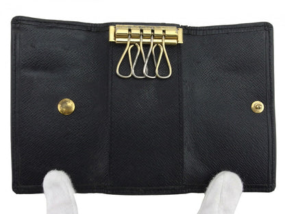 LOUIS VUITTON Key case Key holder M63822 Black gold Multicles4