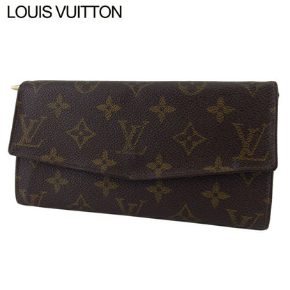 LOUIS VUITTON Long Wallet Purse No.212 Brown beige gold vintage