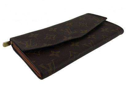 LOUIS VUITTON Long Wallet Purse No.212 Brown beige gold vintage