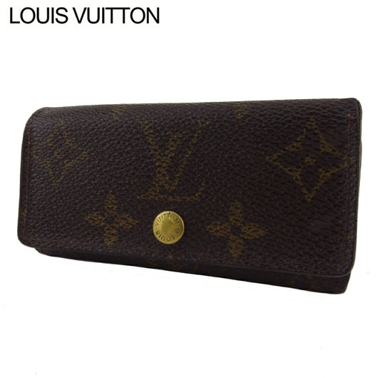 LOUIS VUITTON Key case Key holder M62631 Brown beige gold Multicles4