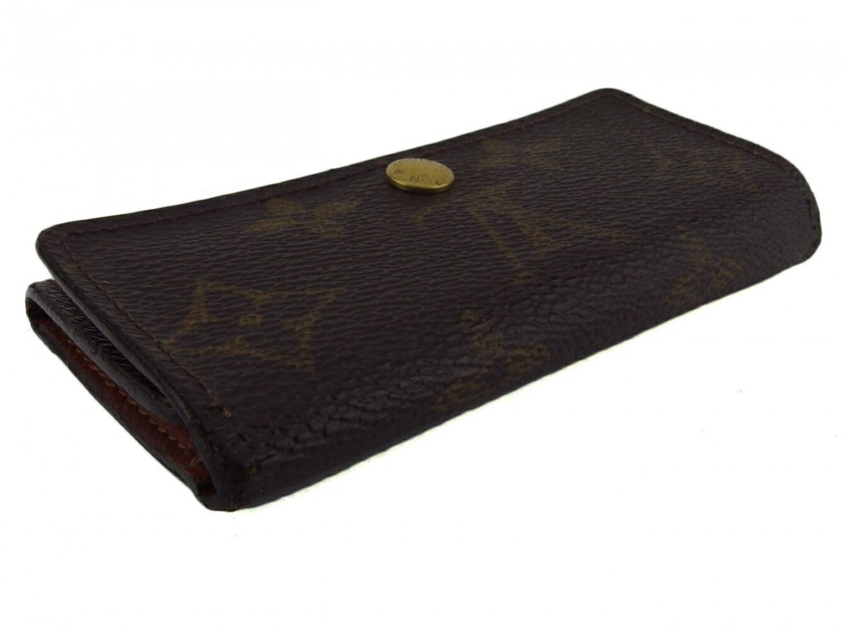 LOUIS VUITTON Key case Key holder M62631 Brown beige gold Multicles4