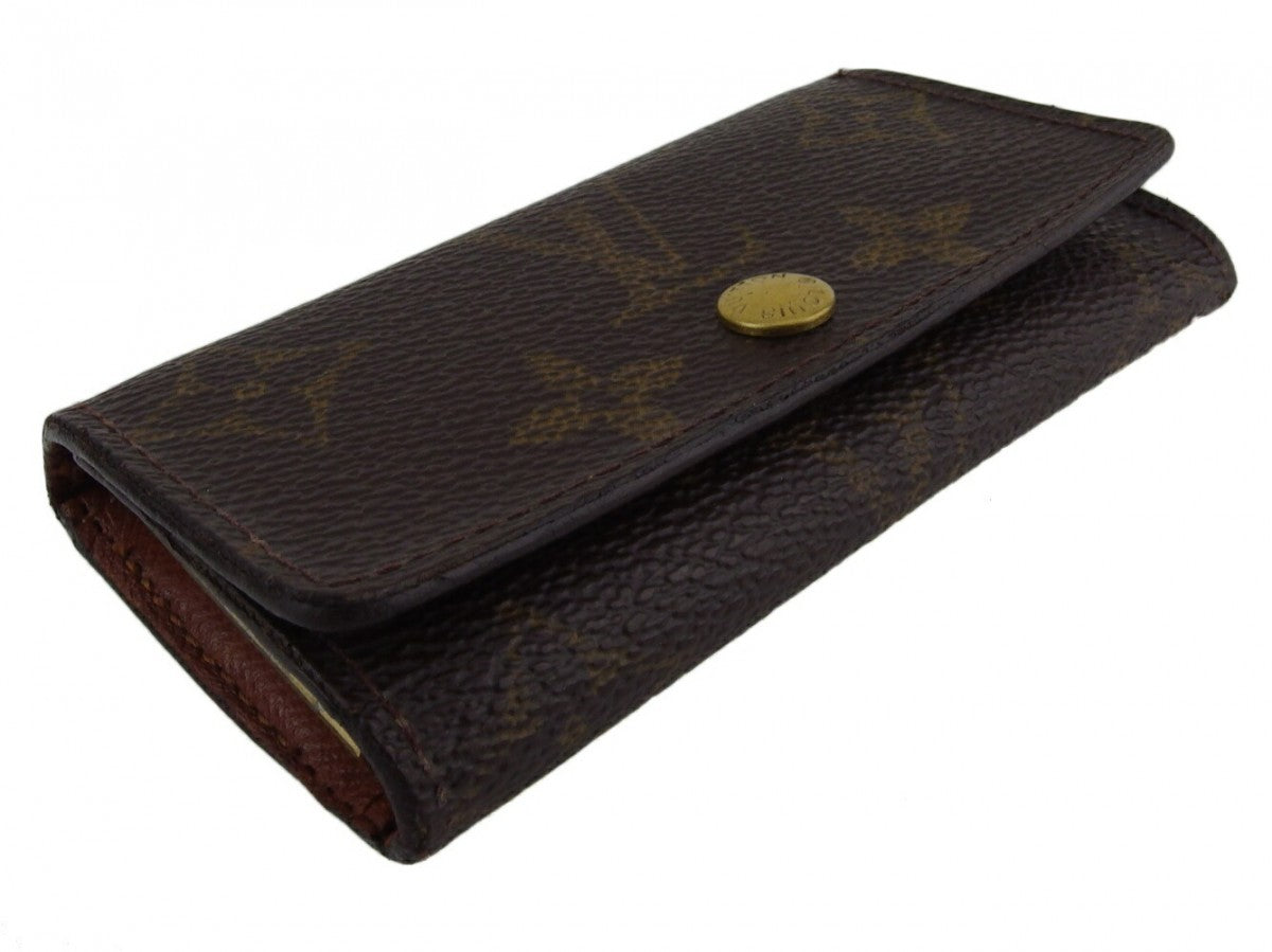 LOUIS VUITTON Key case Key holder M62631 Brown beige gold Multicles4