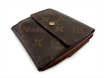 LOUIS VUITTON Bifold Wallet M61652 Brown beige gold Porte Monnaie Billets Cartes Credit
