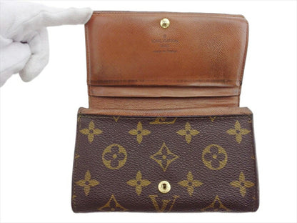 LOUIS VUITTON Bifold Wallet M61730 Brown Portonebi Tresol