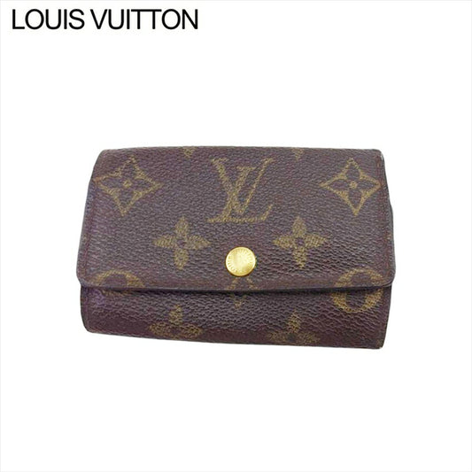 LOUIS VUITTON Key case Key holder M62630 Brown beige gold Multicles6