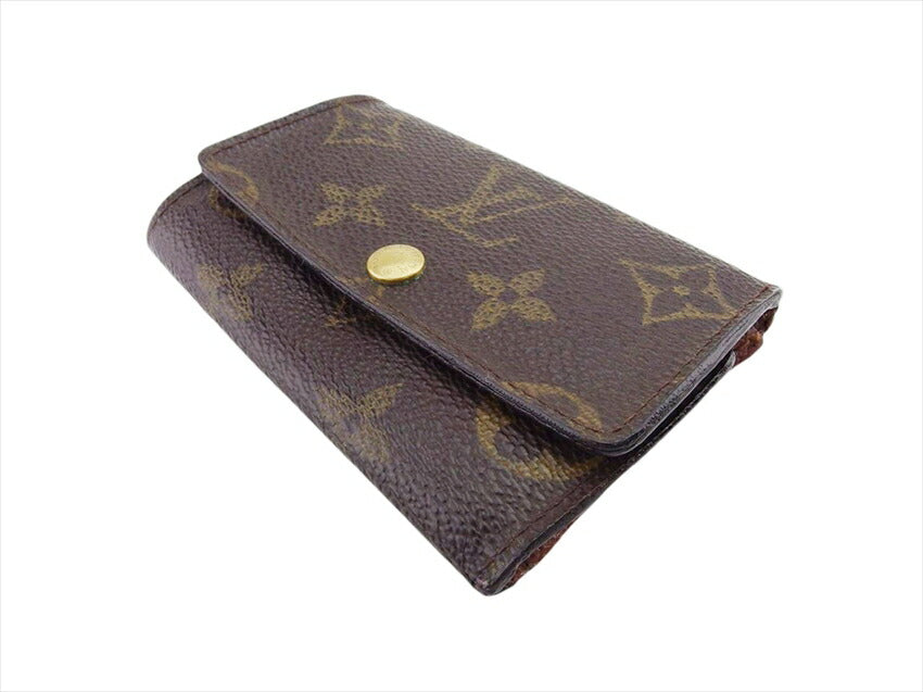 LOUIS VUITTON Key case Key holder M62630 Brown beige gold Multicles6