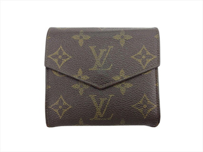 LOUIS VUITTON Bifold Wallet M61660 Brown beige gold Portonebier