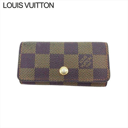 LOUIS VUITTON Key case Key holder N62631 Brown beige gold Multicles4