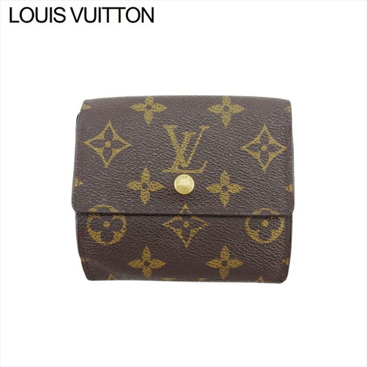 LOUIS VUITTON Bifold Wallet M61652 Brown beige gold Porte Monnaie Billets Cartes Credit