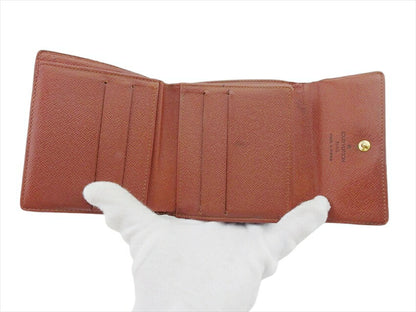 LOUIS VUITTON Bifold Wallet M61652 Brown beige gold Porte Monnaie Billets Cartes Credit