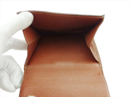 LOUIS VUITTON Bifold Wallet M61652 Brown beige gold Porte Monnaie Billets Cartes Credit