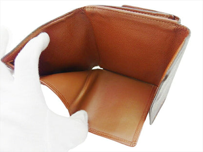 LOUIS VUITTON Bifold Wallet M61652 Brown beige gold Porte Monnaie Billets Cartes Credit