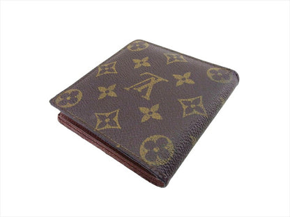 LOUIS VUITTON Bifold Wallet M61665 Brown beige Porte Billets Cartes Crdit Monet