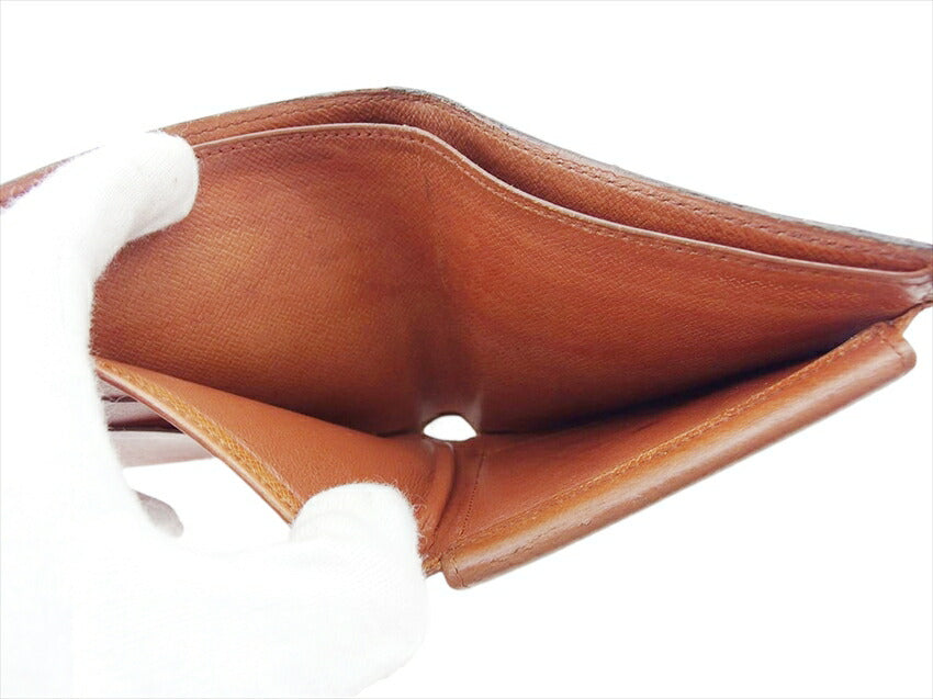 LOUIS VUITTON Bifold Wallet M61665 Brown beige Porte Billets Cartes Crdit Monet
