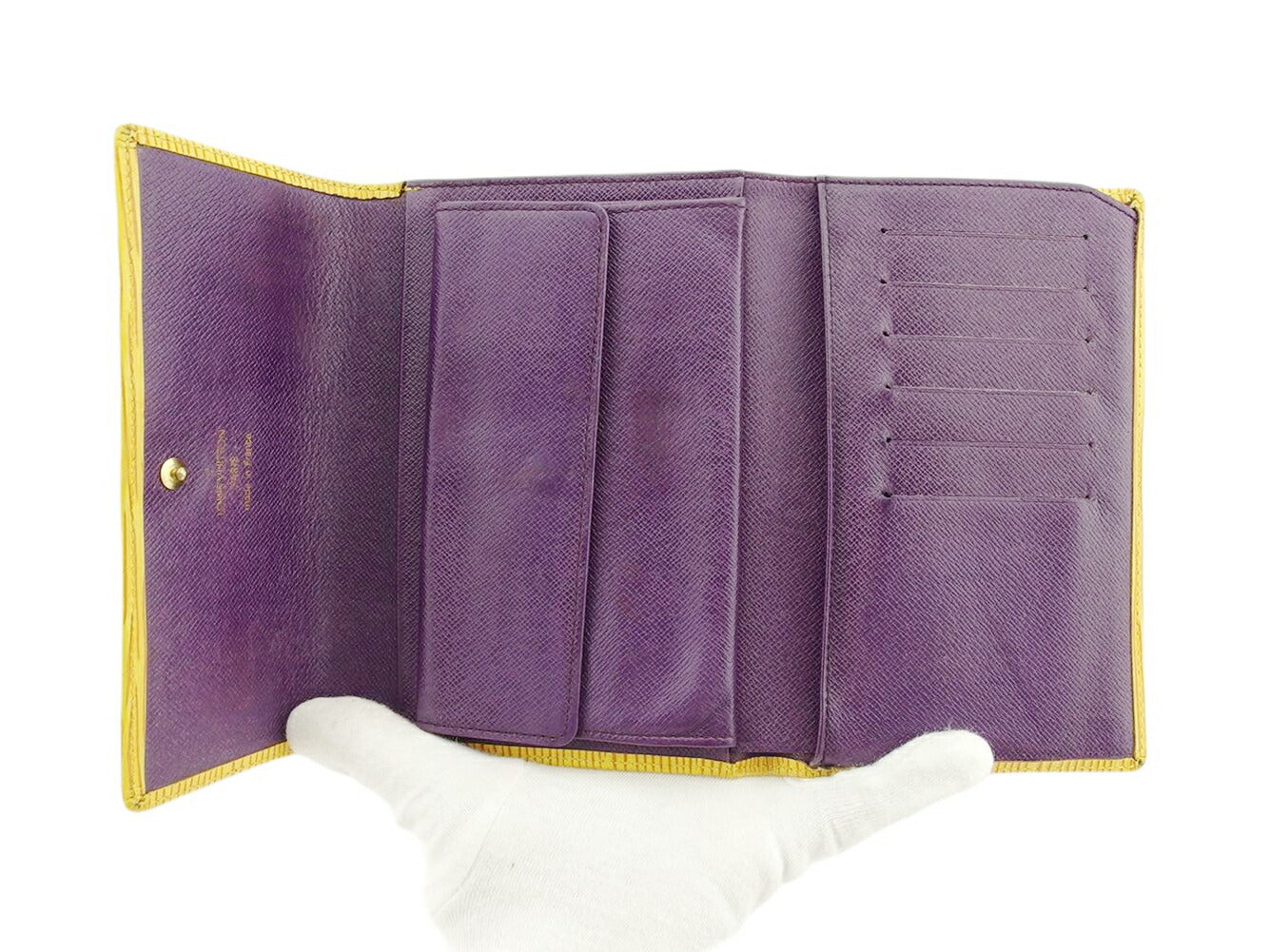 LOUIS VUITTON Long Wallet Purse M63389 Tassili Yellow (Yellow x Purple) Porte Tresor International