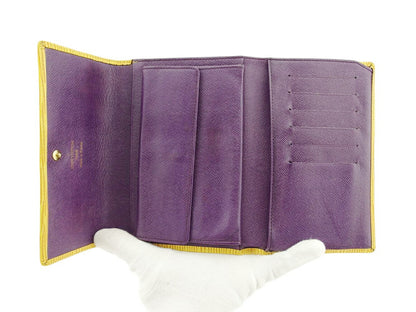 LOUIS VUITTON Long Wallet Purse M63389 Tassili Yellow (Yellow x Purple) Porte Tresor International