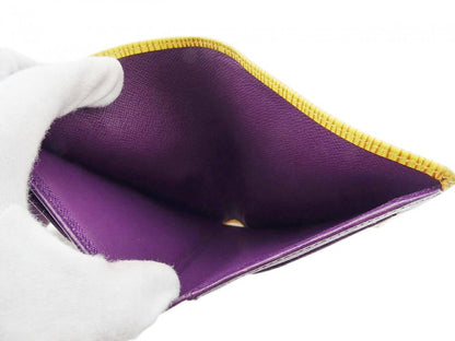LOUIS VUITTON Long Wallet Purse M63389 Tassili Yellow (Yellow x Purple) Porte Tresor International