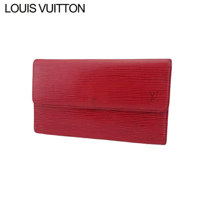 LOUIS VUITTON Long Wallet Purse M63387 Red Porte Tresor International