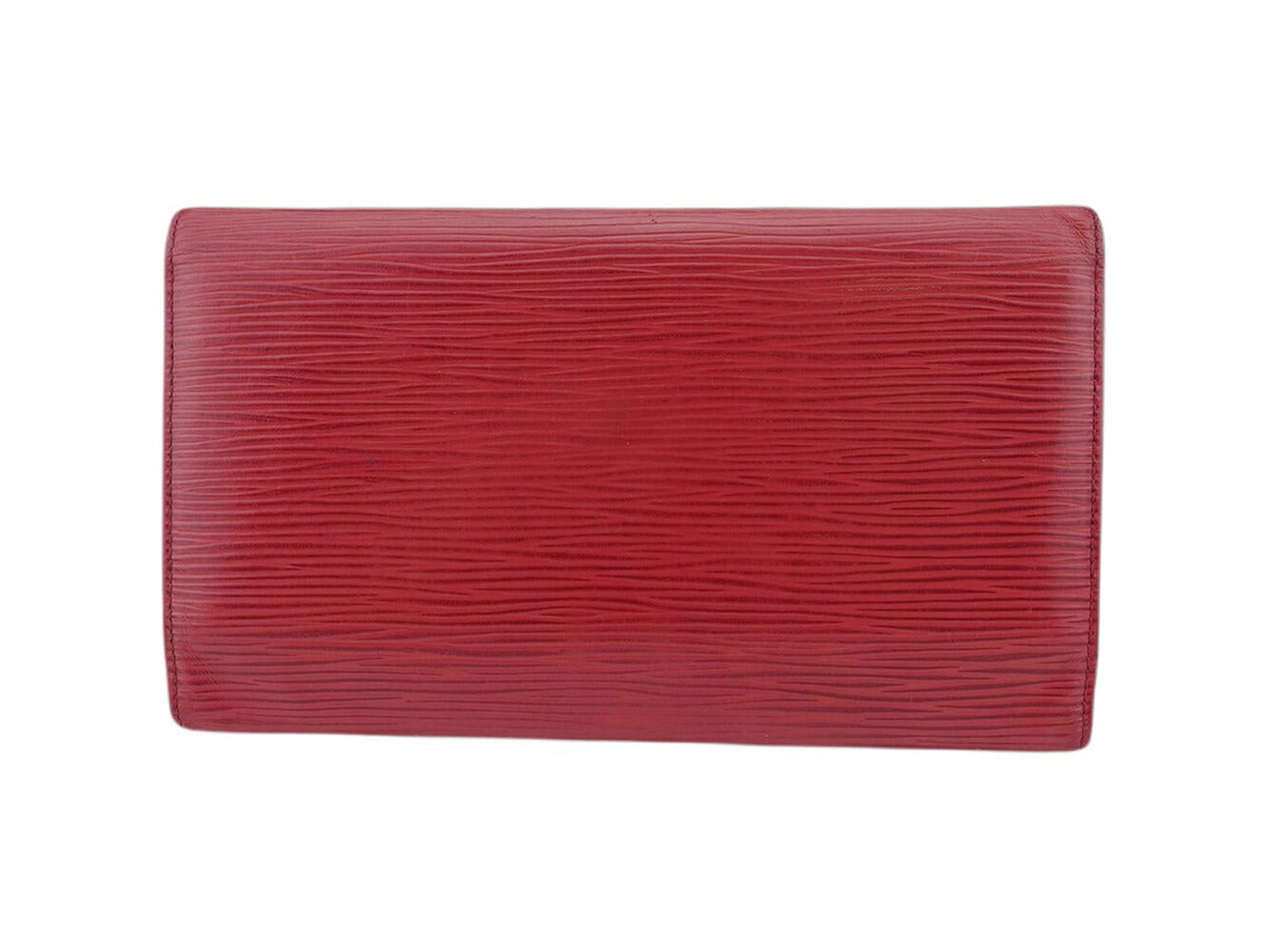 LOUIS VUITTON Long Wallet Purse M63387 Red Porte Tresor International