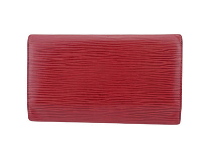 LOUIS VUITTON Long Wallet Purse M63387 Red Porte Tresor International