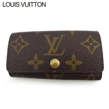 LOUIS VUITTON Key case Key holder M62631 Brown beige gold Multicles4