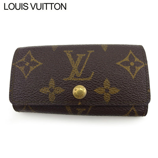 LOUIS VUITTON Key case Key holder M62631 Brown beige gold Multicles4