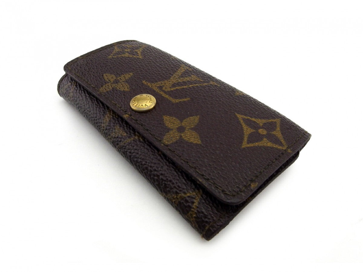LOUIS VUITTON Key case Key holder M62631 Brown beige gold Multicles4
