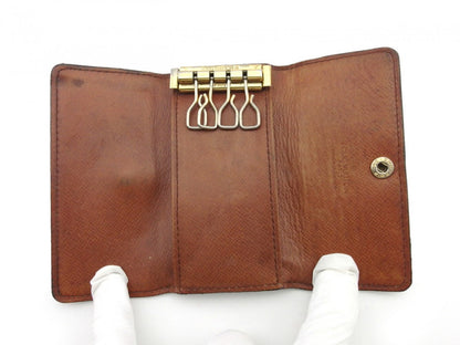 LOUIS VUITTON Key case Key holder M62631 Brown beige gold Multicles4