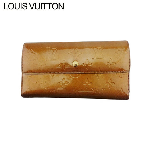 LOUIS VUITTON Long Wallet Purse M91166 Brown gold Porte Tresor International
