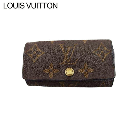 LOUIS VUITTON Key case Key holder M62631 Brown beige gold Multicles4